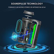 Carica l&#39;immagine nel visualizzatore di Gallery, Zamkol Cassa Bluetooth 5.0, 30W HD Stereo Altoparlante Portatile con Nero
