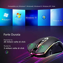 Carica l'immagine nel visualizzatore di Gallery, PICTEK Mouse Gaming, RGB 8 Pulsanti Proggrammabili 7200 DPI Pulsante...