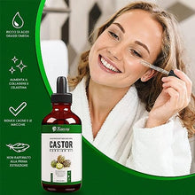 Carica l&#39;immagine nel visualizzatore di Gallery, Kanzy Olio di Ricino per Ciglia e Sopracciglia 100ml Olio di Ricino per Capelli, Unghie, Pelle e Barba 100% Pura Biologico Castor Oil con Set di Pennelli