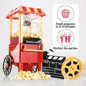 Gadgy Popcorn Machine - Retro Macchina Pop Corn Compatta, Aria Calda Senza... - Ilgrandebazar