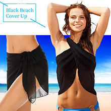 Carica l&#39;immagine nel visualizzatore di Gallery, VDSOW 2 Pezzi Pareo Mare Donna, Bianco e Nero Mezzo Beach Cover up...