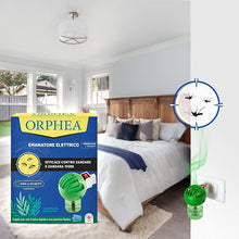 Carica l'immagine nel visualizzatore di Gallery, Orphea Insetticida, Emanatore Elettrico Contro gli Insetti, all'Euclipto, Emanatore + 1 Ricarica Liquida 30 ml