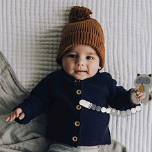 Carica l'immagine nel visualizzatore di Gallery, Catenella Portaciuccio Catena Bambino Ciuccio Clip Procione Grigio Verde