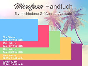 Iseaa 2 Pezzi Asciugamano in Microfibra 30x50cm + Borsa, Marrone