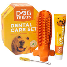 Carica l'immagine nel visualizzatore di Gallery, Natural Dog Treats Spazzolino de Denti e Dentifricio Set per Dental Care
