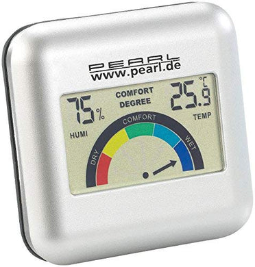 Pearl Termoigrometro:igrometro digitale con termometro 8.8 x 8.2 cm, argento - Ilgrandebazar