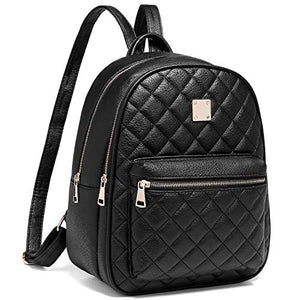 Zaino Donna, Myhozee Borsa Donna Pelle PU Zainetto impermeabile Nero