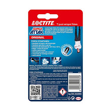 Carica l'immagine nel visualizzatore di Gallery, Loctite Super Attak Original, colla liquida trasparente con tripla 1x3g