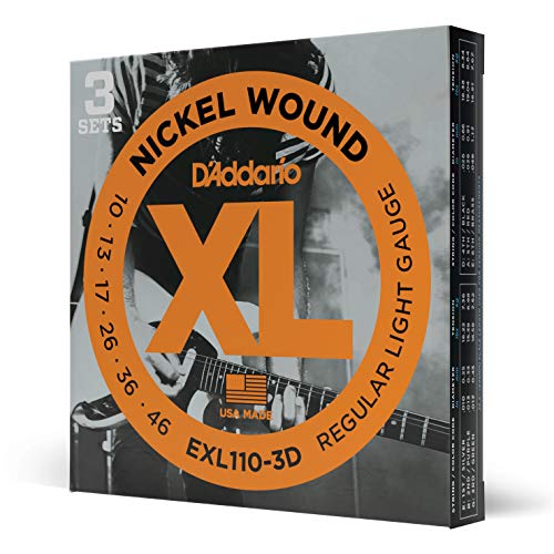 D'Addario EXL110-3D Set Corde Elettrica EXL Confezione da 3 - Ilgrandebazar