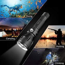Carica l'immagine nel visualizzatore di Gallery, Kriogor Torcia Subacquea Impermeabile Super Luminoso XM-L2 LED A-1200 Lumen