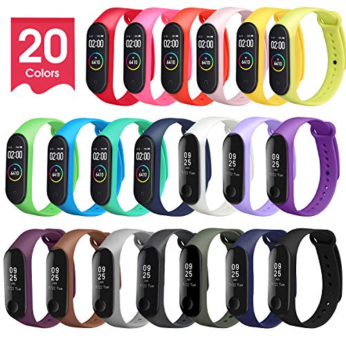ivoler Cinturino Mi Band 3 / 4, [20 Colori] Bracciale Cinturini di...