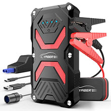 Carica l&#39;immagine nel visualizzatore di Gallery, YABER Avviatore Batteria per Moto/Auto, 1000A 13800mAh Emergenza...