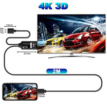Carica l'immagine nel visualizzatore di Gallery, AMANKA 4K Cavo Phone HDMI Adattatore,4K 30HZ to HDTV MHL Lighting...