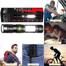 Carica l'immagine nel visualizzatore di Gallery, REHKITTZ Torcia LED Ricaricabile Militare 1300 Lumens Elettrica Alta...