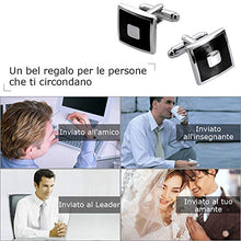 Carica l&#39;immagine nel visualizzatore di Gallery, Lictin 5 Paia Gemelli da Polso Uomo - Acciaio inossidabile per Uomo... - Ilgrandebazar