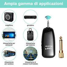 Carica l&#39;immagine nel visualizzatore di Gallery, ZITFRI UHF Microfono Wireless Archetto Professionale 50m di Trasmissione...