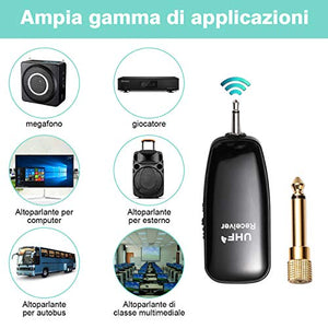 ZITFRI UHF Microfono Wireless Archetto Professionale 50m di Trasmissione...