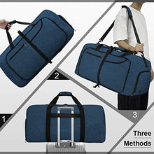 Carica l'immagine nel visualizzatore di Gallery, NEWHEY Borsone da Viaggio Pieghevole 65L Grande capacità Duffel Bag Blu