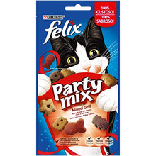 Carica l'immagine nel visualizzatore di Gallery, Purina Felix Party Mix Snack Gatto Mixed Grill Aromatizzato con Manzo, Pollo...