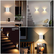 Carica l&#39;immagine nel visualizzatore di Gallery, Lampada da Parete Led Interno, 2 Pezzi 12W Bianco Caldo LED Applique - Ilgrandebazar