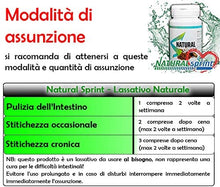 Carica l&#39;immagine nel visualizzatore di Gallery, NATURAL SPRINT,Transito Intestinale,Lassativo , Naturale,Dimagrante Forte,Stitichezza,Intestino Pigro,Metabolismo lento,controllo del peso,Ministero della Salute 72355
