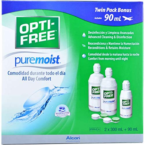 Opti-Free PureMoist Twin Pack 2 x 300 ml + 1 x 90 - Ilgrandebazar