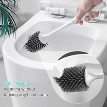 Carica l'immagine nel visualizzatore di Gallery, AODOOR Scopino, Scopino per WC in Silicone, Montaggio a Parete e Piedi