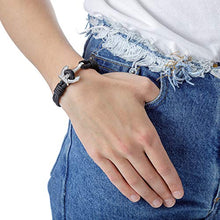 Carica l&#39;immagine nel visualizzatore di Gallery, Wind Passion Bracciale Large ( Wrist size: 17.5 - 19.4 cm ), Black pearl - Ilgrandebazar