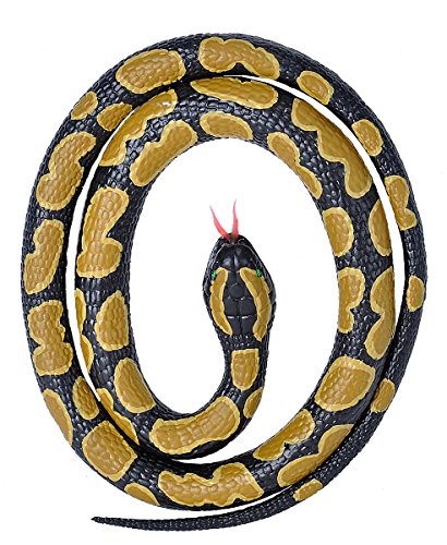 Wild Republic 20775 Gomma Serpente Small Ball Python 117 cm, Nero, Giallo - Ilgrandebazar