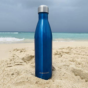 Proworks Bottiglia Acqua in Acciaio Inox, Senza BPA Vuoto 1000ml (32oz), Blu