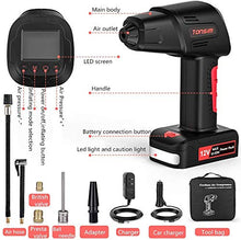 Carica l'immagine nel visualizzatore di Gallery, Compressore Aria Portatile Auto Pompa Elettrica 2000mAh Ricaricabile con...