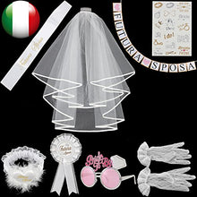 Carica l&#39;immagine nel visualizzatore di Gallery, Meteor 8 Pezzi Gadget Addio Nubilato per Sposa Satin Sash,Striscione con...