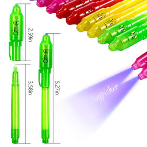 DAYPICKER 14 Pezzi Penna a Inchiostro Invisibile, Luce UV Invisibile per...