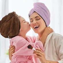 Carica l&#39;immagine nel visualizzatore di Gallery, Magicfun Asciugamano per Capelli Turbante, 2 Pezzi Quadrato... - Ilgrandebazar