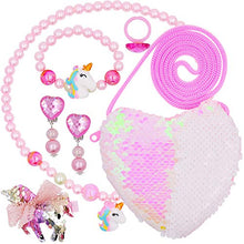 Carica l'immagine nel visualizzatore di Gallery, WENTS Set di Gioielli con Ciondolo Unicorno 6PCS per Bambine... - Ilgrandebazar