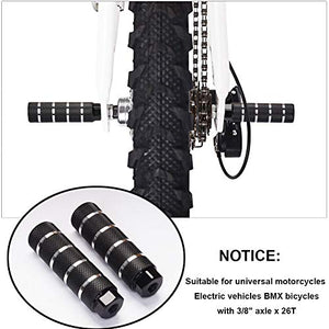 Helaryfreemear - set di 2 pezzi, pedale BMX in lega alluminio, Nero
