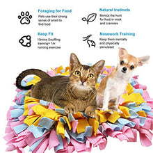 Carica l&#39;immagine nel visualizzatore di Gallery, IEUUMLER Pet Training Snuffling Mat Fatti a 45x45cm, Pink &amp; Yellow &amp; Blue