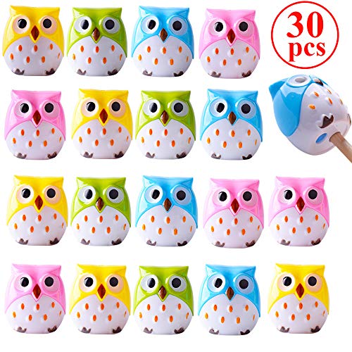 30pz Temperamatite Gufo Temperini con Serbatoio - Ilgrandebazar