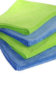 Glart 4448 Set da 4 Panni, Blu/Verdi 4,