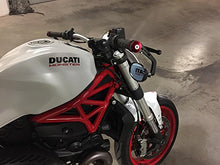 Carica l&#39;immagine nel visualizzatore di Gallery, ViZe 7/8&quot; 22mm Specchietti Moto Retrovisori Specchio Posteriore Per rosso - Ilgrandebazar