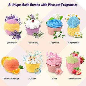 Bombe da Bagno Regalo Bath Bomb Set 8 Pezzi per Donna e Bambini,... - Ilgrandebazar