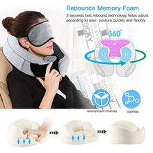 Carica l'immagine nel visualizzatore di Gallery, FYLINA Cuscino da Viaggio Memory Foam,Cuscino Cervicale Tightness...