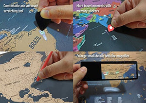 POOTACK Mappa del Mondo, da Grattare 840 * 420mm - Island,... - Ilgrandebazar