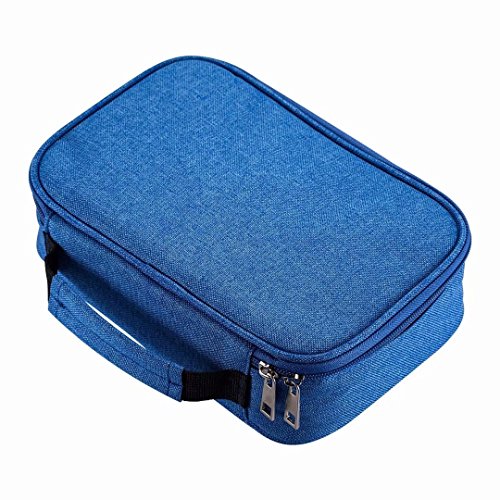 AMGOMH Astuccio Matite 72 Slot Ampia Capacità Porta Penne Tasca Custodia Blu