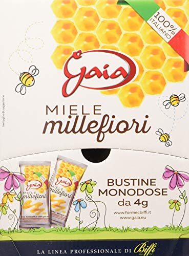 Gaia Miele Millefiori 100% Italiano - 100 Bustine da 4g
