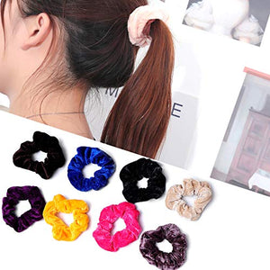 48 Pezzi Capelli Scrunchies Velluto, Elastico In Velvet Scrunchies, per... - Ilgrandebazar