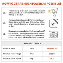 Carica l&#39;immagine nel visualizzatore di Gallery, DOKIO Kit Pannello Solare Pieghevole Portatile 100W 18V Monocristallino con uscita USB controller solare per ricarica batteria 12v