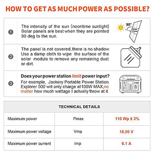 DOKIO Kit Pannello Solare Pieghevole Portatile 100W 18V Monocristallino con uscita USB controller solare per ricarica batteria 12v