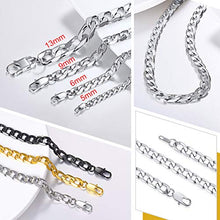 Carica l&#39;immagine nel visualizzatore di Gallery, PROSTEEL Collana Uomo Donna Catena Cubana Grande Sottile 09 Mm/Argento - Ilgrandebazar