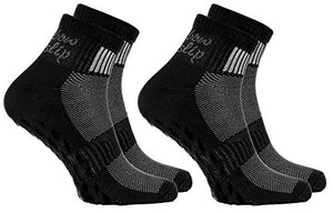 Rainbow Socks - Donna Uomo Sportive Calze Antiscivolo ABS di 42/43, 2 X Nero - Ilgrandebazar